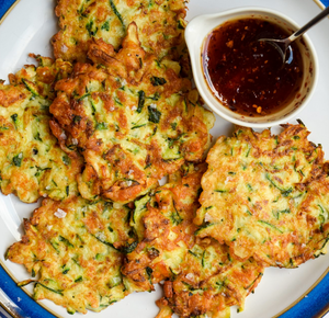 Halloumi, Courgette & Mint Fritters